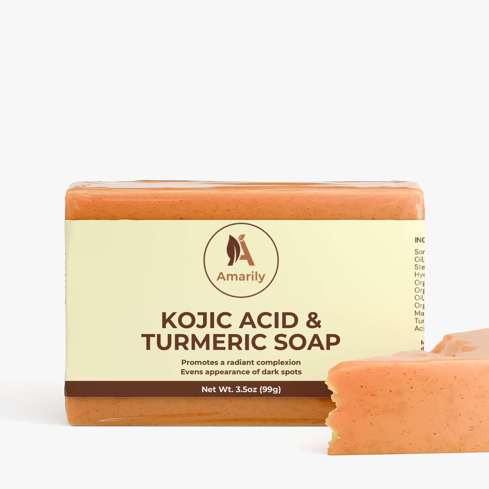 Kojic Acid & Turmeric Soap Bundle featuring a bar that promotes a radiant complexion and evens appearance of dark spots.