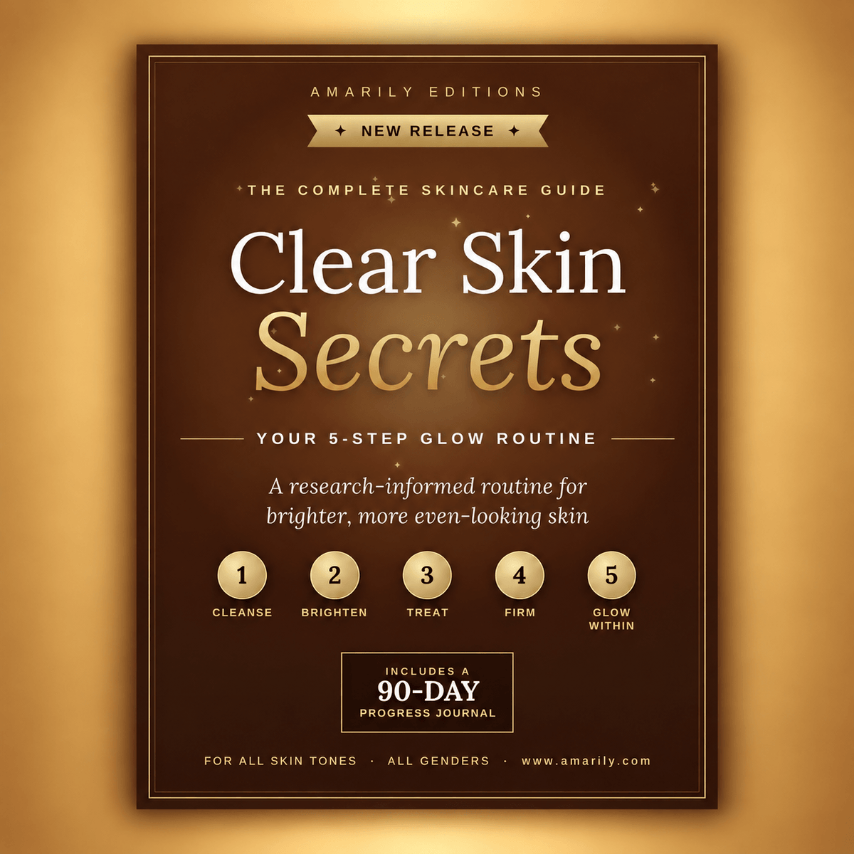 Clear Skin / Skincare Routine Guide | 90-Day Journal