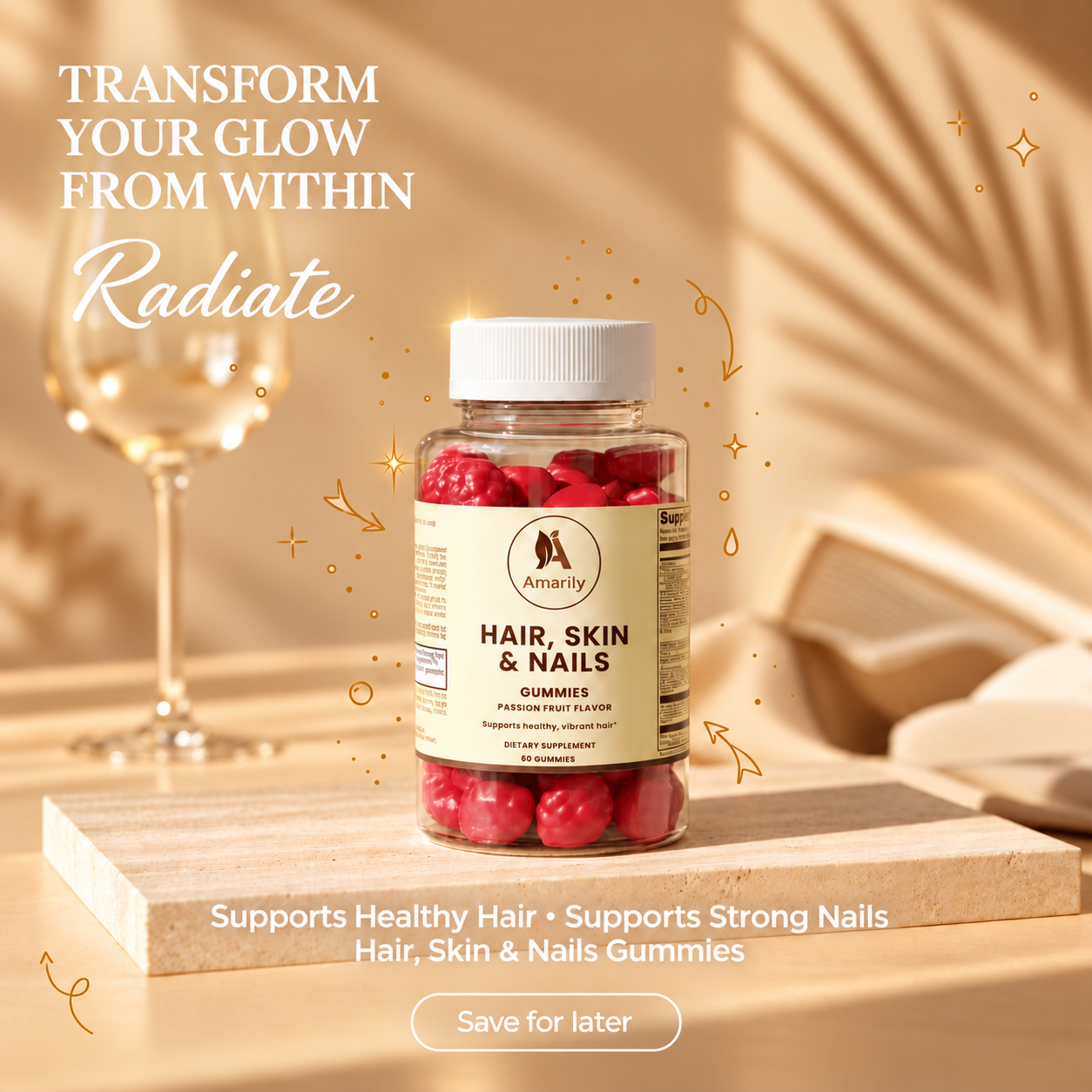 Hair Skin & Nails Gummies | Biotin