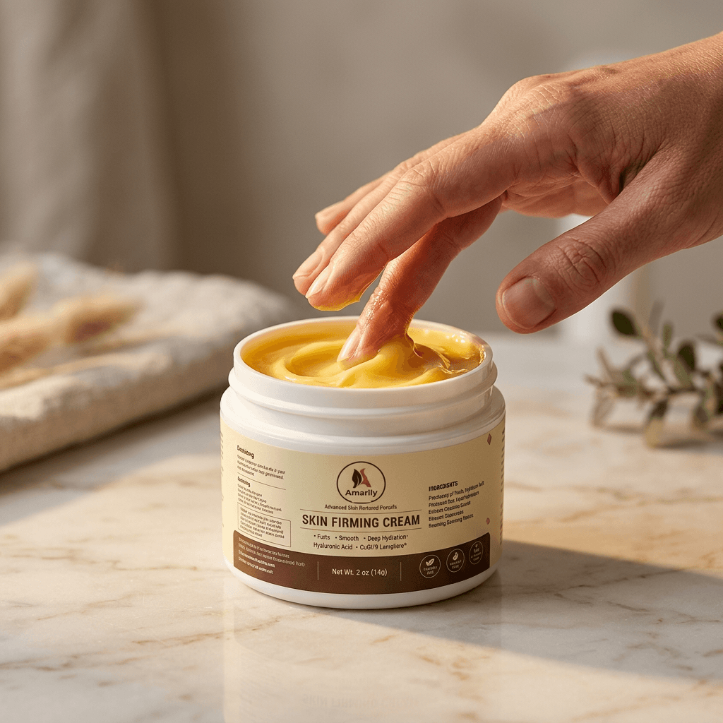 Top view of Skin Firming Cream in an open container